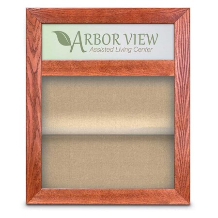 United Visual Products Outdoor Enclosed Combo Board, 42"x32", Bronze Frame/Green & Cinnabar UVCB4232ODBZ-GREEN-CINNABA